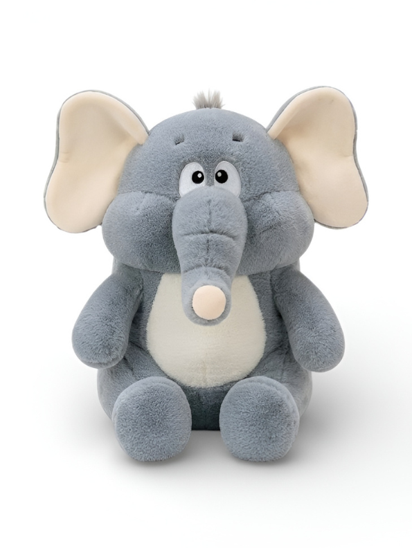 Grey Plush Elephant – 15-Inch Soft & Cuddly Stuffed Animal Toy for Kids and Toddlers, Premium Quality ST14496
