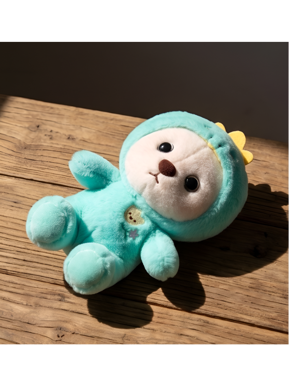 Cute Dinosaur Costume Bear Plush Toy – Mint Green Dino Onesie Soft Stuffed Animal for Kids and Toddlers ST11064