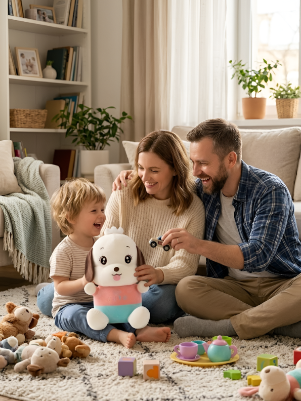 Puppy Plush Toy – 12-Inch Cute Ultra-Soft Stuffed Dog with Colorful Outfit, Safe & Cuddly Gift for Kids, Toddlers & Babies ST13992