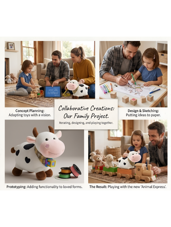 Spotted Cow Plush Toy – 15-Inch Heart-Soft Stuffed Animal with Plaid Bandana & Realistic 3-Inch Horns for Kids & Collectors ST14152