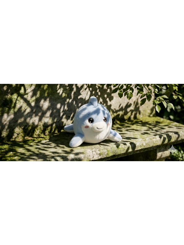 Blue Dolphin Plush Toy – 8-Inch Cute Soft Stuffed Ocean Animal Pillow for Kids and Toddlers, Adorable Nursery Décor and Birthday Gift ST14128