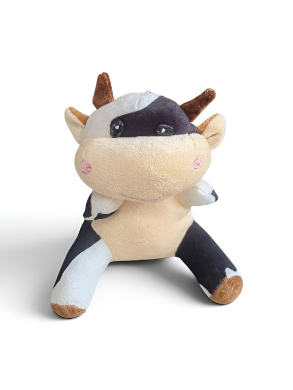 Cow Plush Toy – 7-Inch Soft Stuffed Animal Holstein Cow with Horns & Tail, Kawaii Cattle Plushie Figure for Toddlers ST14582