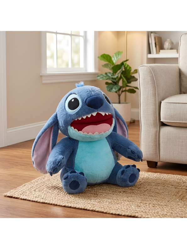 Blue Stitch Plush Toy – 8-Inch Soft Stuffed Alien Doll for Kids & Toddlers – Cute Huggable Cartoon Character Gift for Birthdays & Fans ST15959