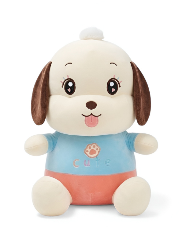 Puppy Dog Toy – 12-Inch Soft Plush Premium Cuddly Stuffed Animal with Blue Shirt & Pink Pants, Cute Plushie for Kids, Toddlers & Gift ST13992