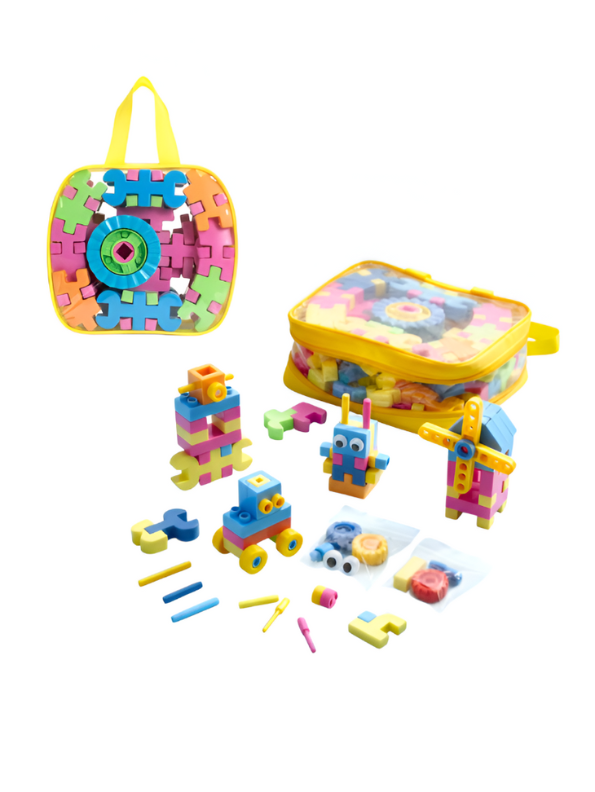STEM Interlocking Building Blocks Set - Educational Creative Construction Toy | Montessori Sensory Learning LMI632.