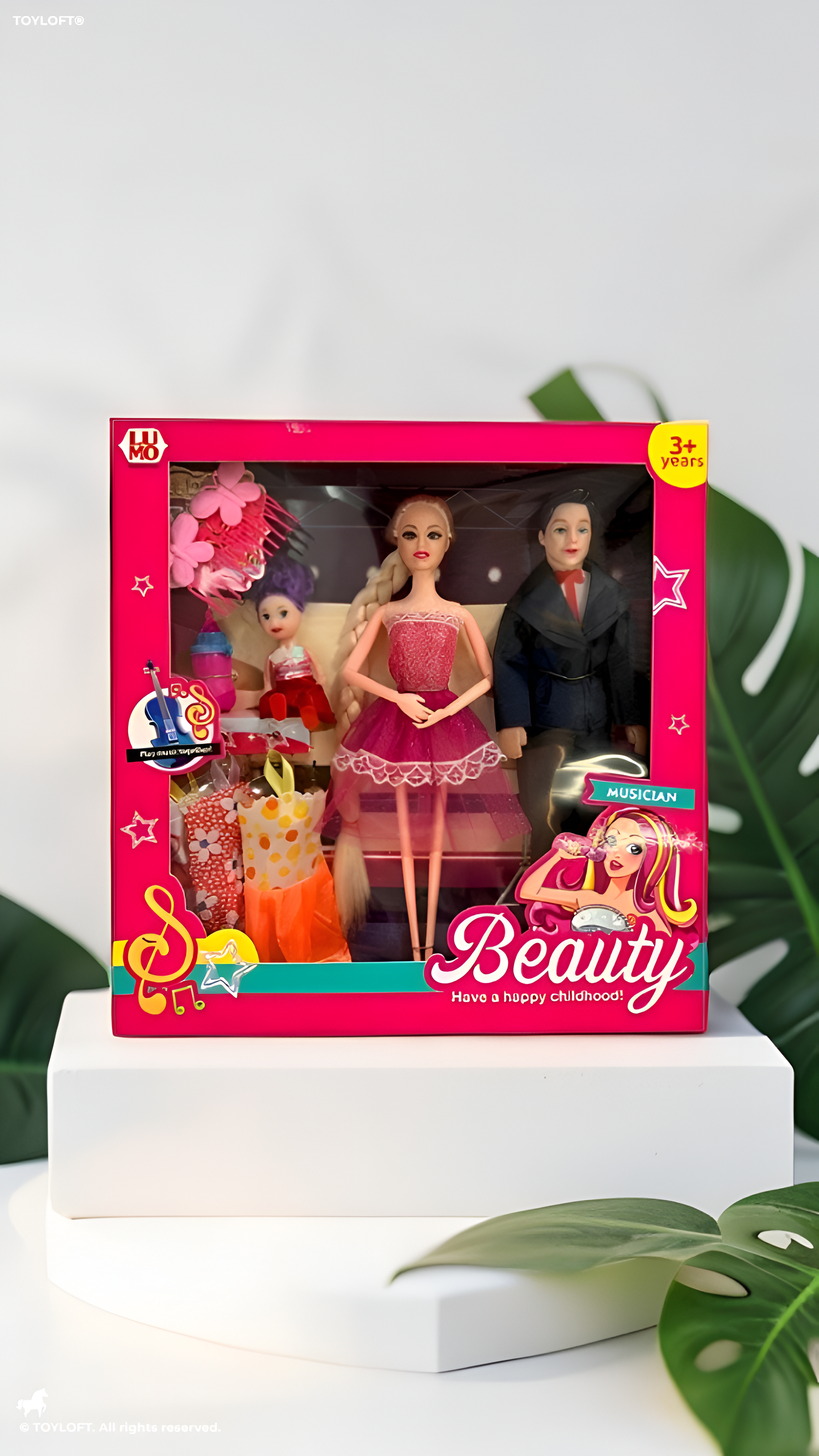 Beauty Musician Doll Set with Fashion Accessories & Small Child Doll LMI10173.