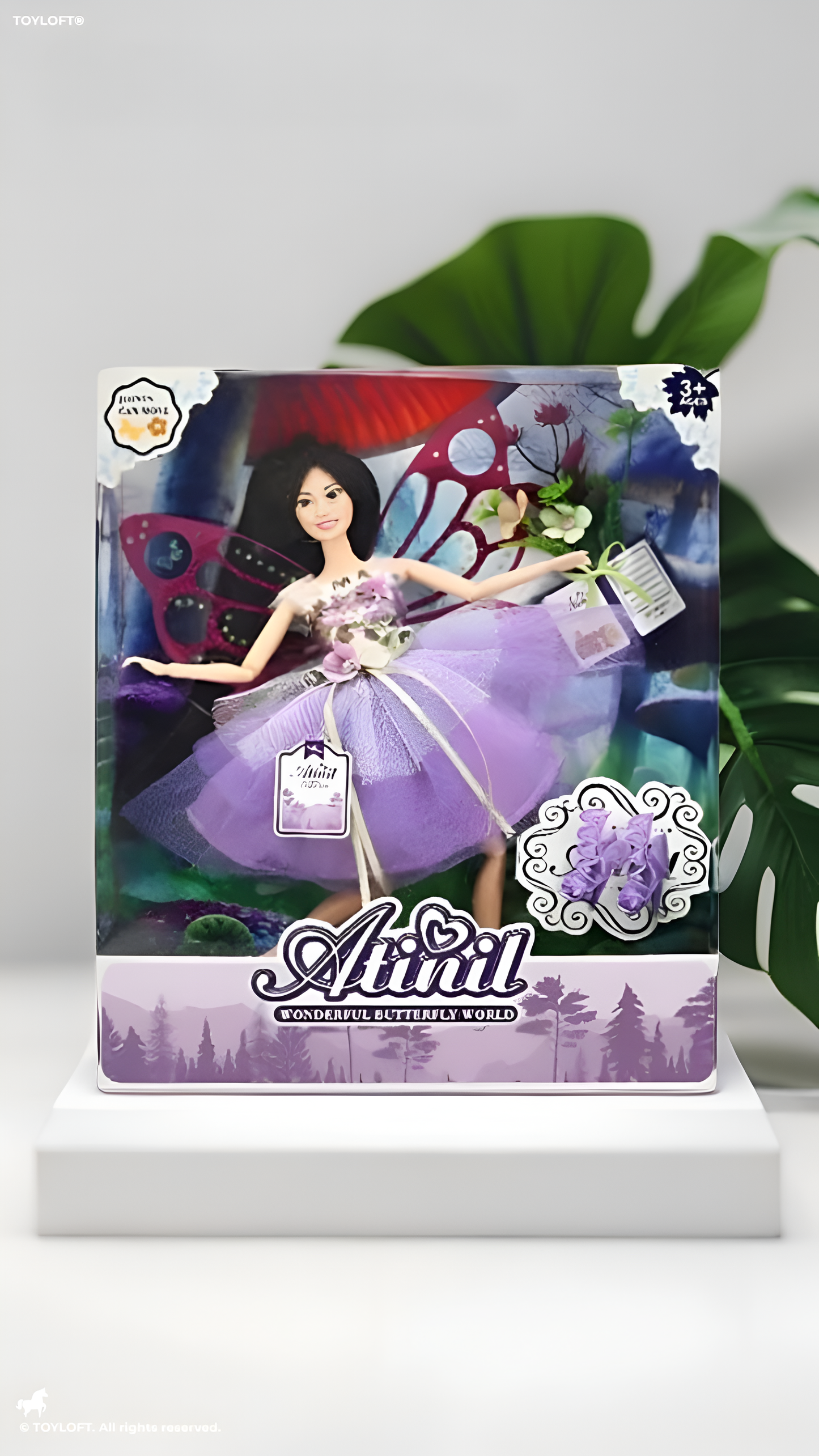 Wonderful Butterfly World Fairy Doll – Fashion Fairy Doll with Purple Tutu & Accessories NX12643.