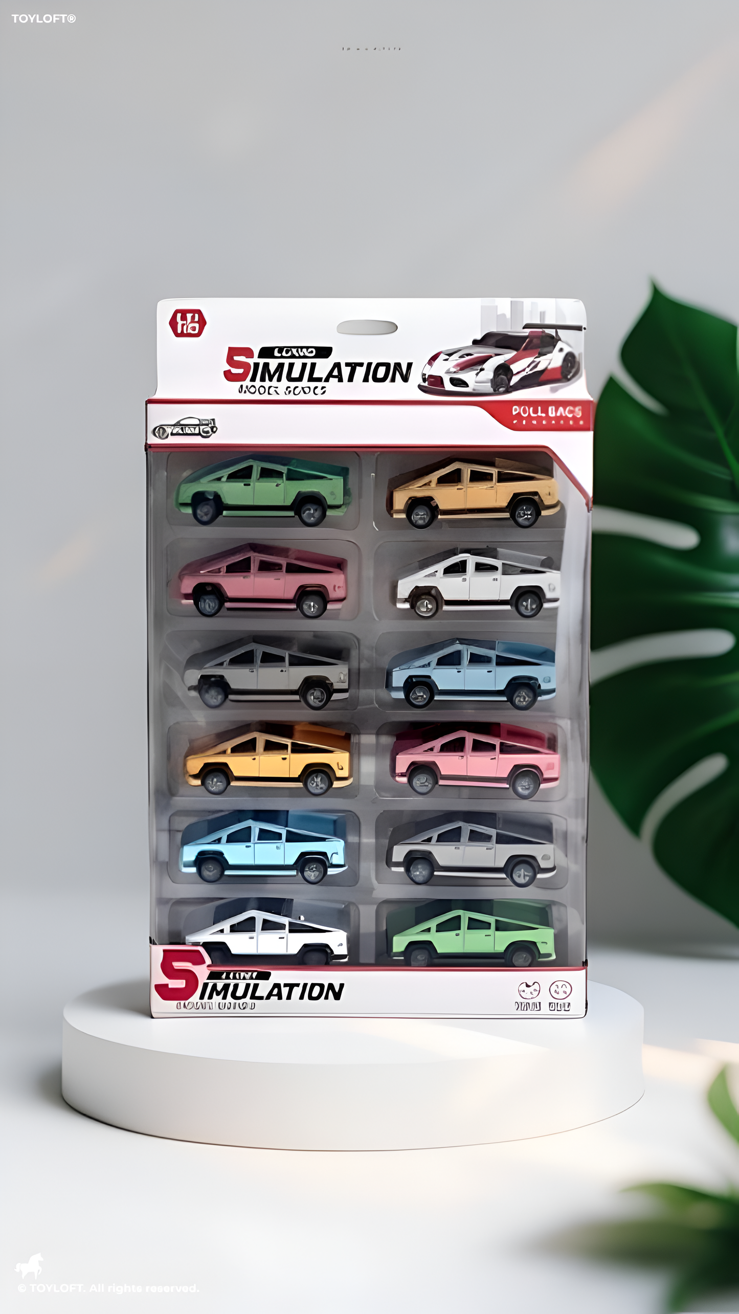 Cybertruck Pull-Back Toy Car Set LMI15697.