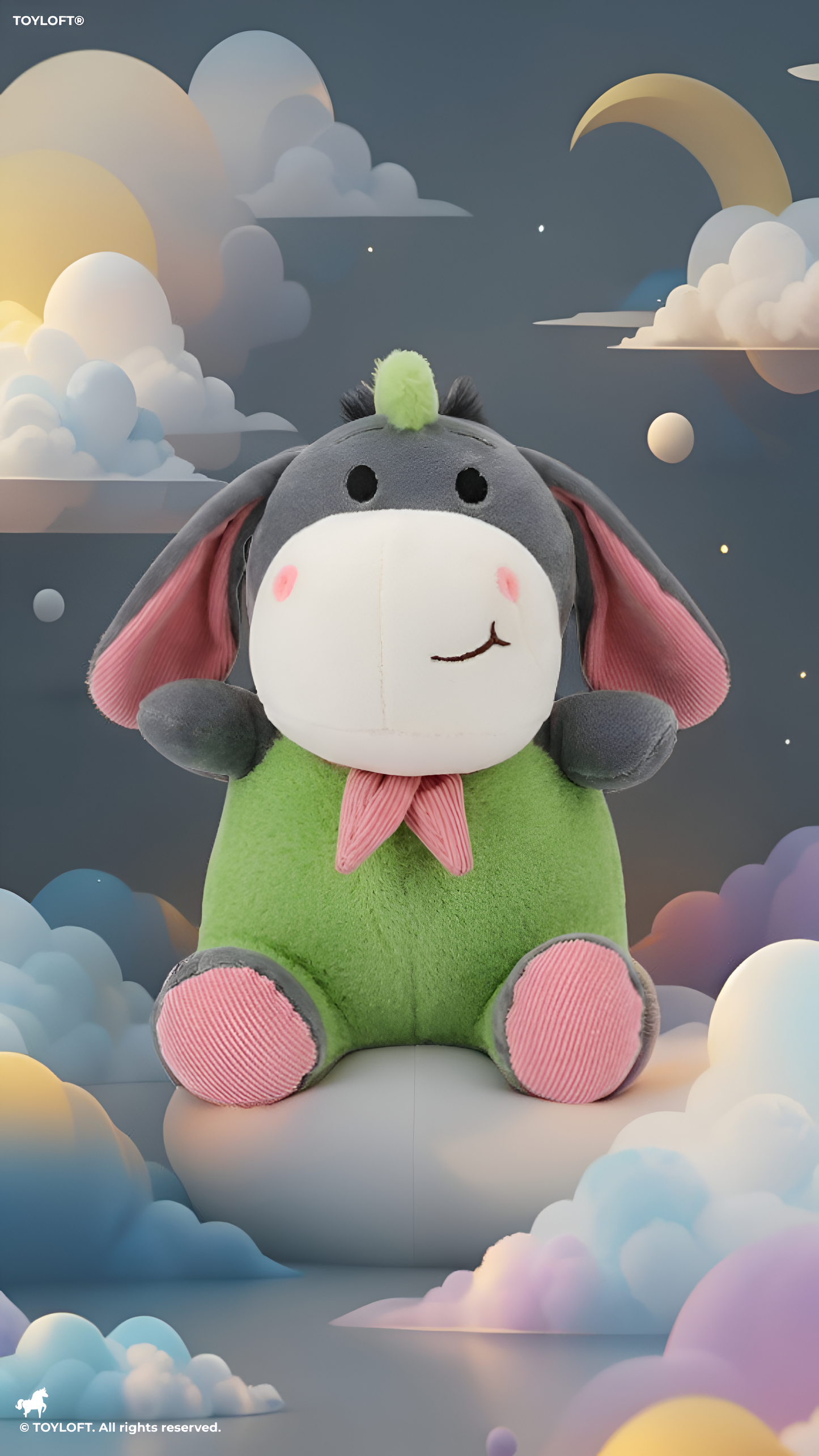 8-Inch Plush Donkey Stuffed Animal Cuddly Toy ST14656.