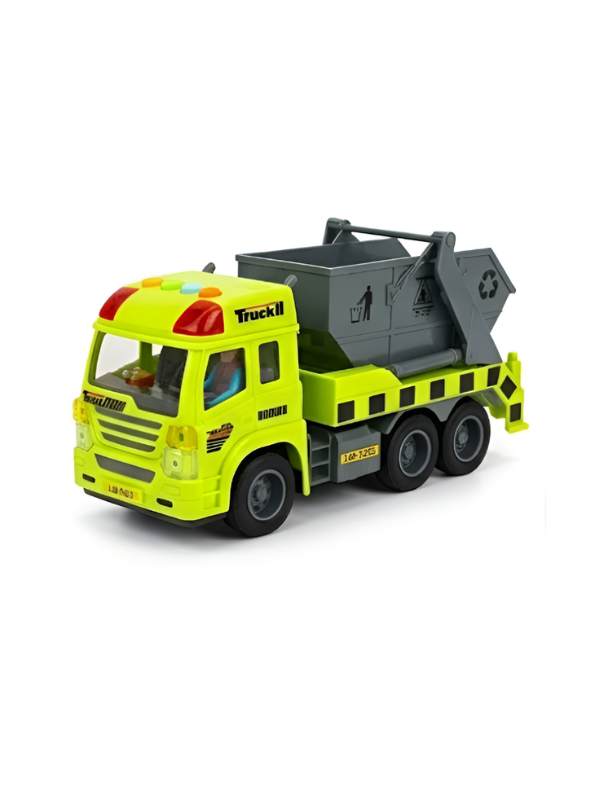 Sanitation Truck Toy – Friction Powered Construction & Recycling Vehicle Green NX16771.