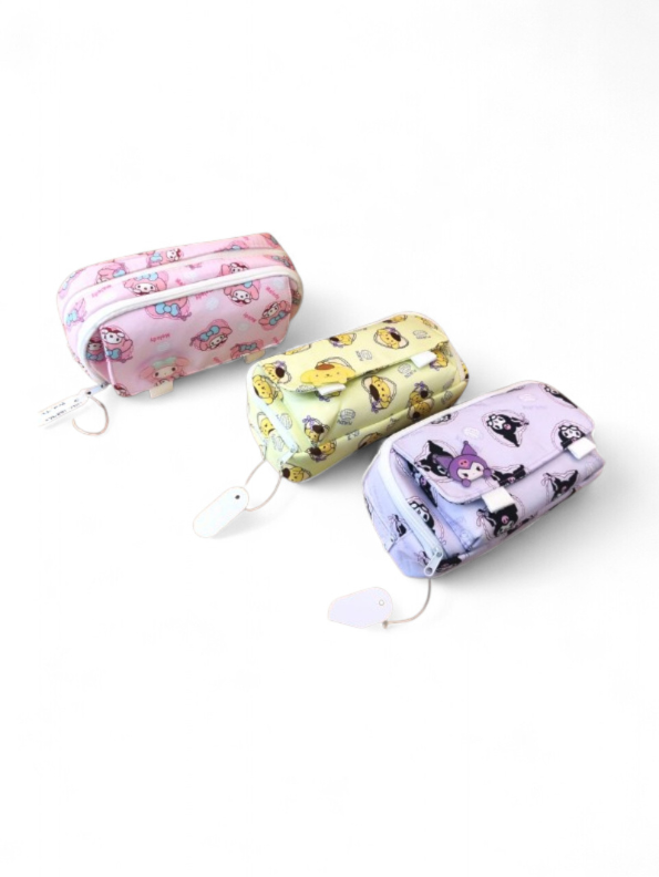 Yellow - Sanrio Inspired Pencil Pouch | Cute Kuromi, My Melody & Pompompurin Style Pen Bags | Kawaii Stationery Organizer Gift NOVHBC-188960.