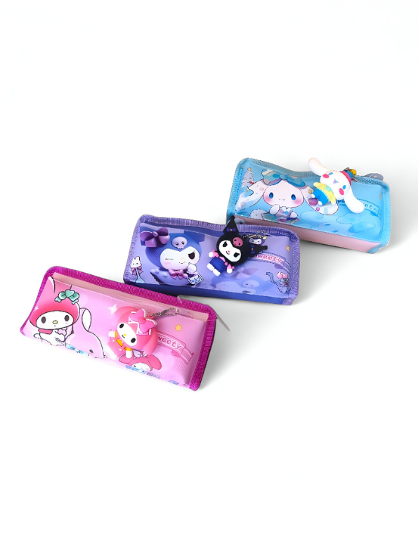 Sanrio Inspired Pencil Pouch | Cute Kuromi, My Melody & Pompompurin Style Pen Bags | Kawaii Stationery Organizer Gift NOVHBC-188986.