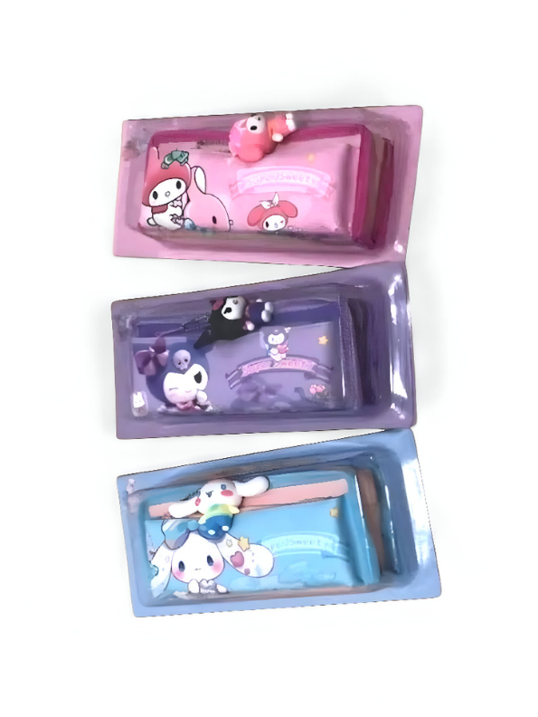 Sanrio Inspired Pencil Pouch | Cute Kuromi, My Melody & Pompompurin Style Pen Bags | Kawaii Stationery Organizer Gift NOVHBC-188986.