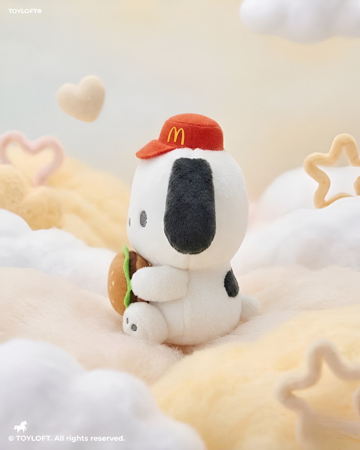 Sanrio Pochacco Plush – 10 Inch Soft Stuffed Dog Toy Holding Burger ST15434