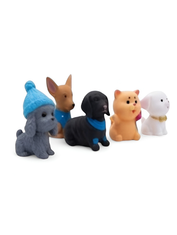 Set of 6 Miniature Dog and Cat Figurines TV7015.