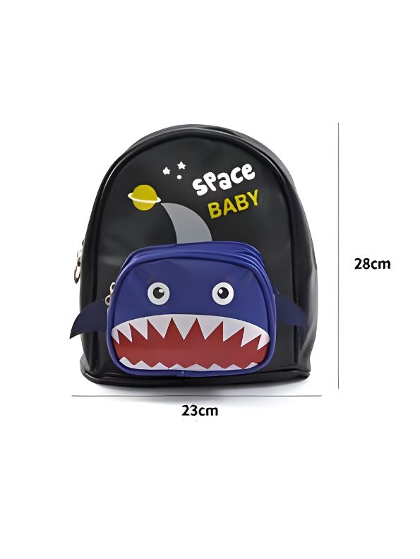 Sharkonaut – Space Shark Theme Bag for Kids | Double Chain Backpack | Large Capacity & Fun Outer Space Design NOVGBT5905.
