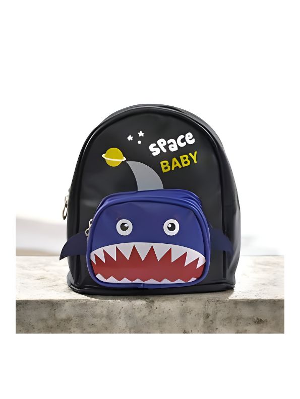 Sharkonaut – Space Shark Theme Bag for Kids | Double Chain Backpack | Large Capacity & Fun Outer Space Design NOVGBT5905.