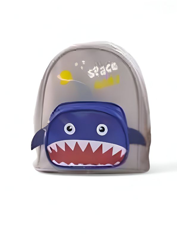 Sharkonaut – Space Shark Theme Bag for Kids | Double Chain Backpack | Large Capacity & Fun Outer Space Design NOVGBT5905.