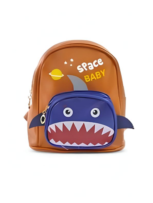 Sharkonaut – Space Shark Theme Bag for Kids | Double Chain Backpack | Large Capacity & Fun Outer Space Design NOVGBT5905.
