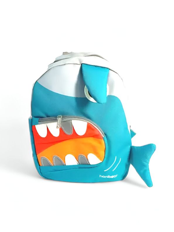 SharkySnap – Shark Shaped Fancy Backpack for Kids | Spacious & Durable School Bag | Comfortable Straps for Outdoor Fun & Gifting NOVGBT2488.