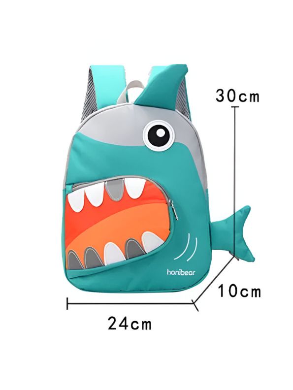 SharkySnap – Shark Shaped Fancy Backpack for Kids | Spacious & Durable School Bag | Comfortable Straps for Outdoor Fun & Gifting NOVGBT2488.