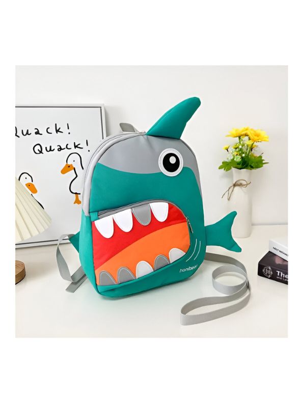 SharkySnap – Shark Shaped Fancy Backpack for Kids | Spacious & Durable School Bag | Comfortable Straps for Outdoor Fun & Gifting NOVGBT2488.