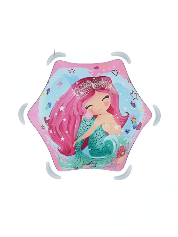 Shelltastic – Mermaid Kids Umbrella 50cm Cute & Colorful Umbrella for Girls | Lightweight & Waterproof NOV9690.
