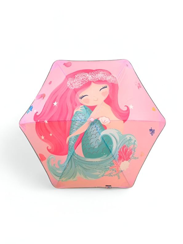 Shelltastic – Mermaid Kids Umbrella 50cm Cute & Colorful Umbrella for Girls | Lightweight & Waterproof NOV9690.