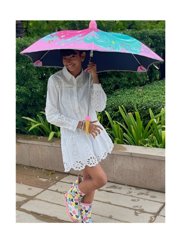 Shelltastic – Mermaid Kids Umbrella 50cm Cute & Colorful Umbrella for Girls | Lightweight & Waterproof NOV9690.