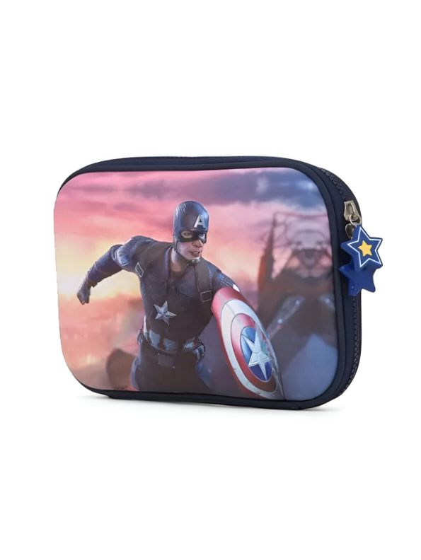 Shieldster – Captain America Blister Pouch for Kids | Single Chain Avenger Pencil Case | Marvel Superhero Stationery Bag NOV12045.