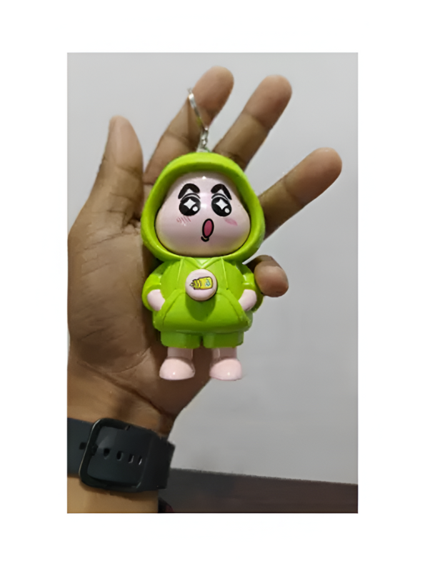 Shinchan Keychain - Face-Changing Figure with Hooded Design for Bags, Backpacks & Keys NOVHBC-188132.