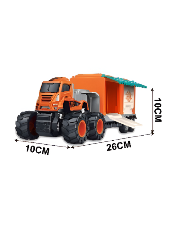 Shop Truck Diecast Toy – Realistic Miniature Vehicle for Kids & Collectors - Orange. TV3119