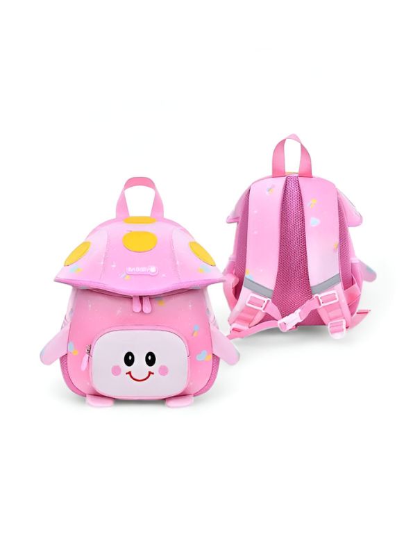 ShroomieBag – Mushroom Smiley Bag for Kids | Cute Kindergarten School Backpack | Large Storage & Fun Design NOVGBT5972.