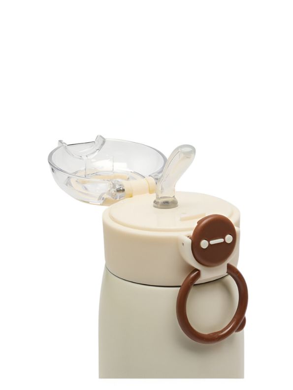 Yellow - SipBuddy – 470ml Cute Printed Leak-Proof Bottle for Kids & Adults NOV11406.