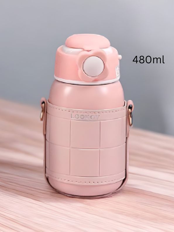Pink - Sipzo – 480ml Sipper Bottle for Kids | BPA-Free, Leak-Proof, School-Friendly Design NOV3965.