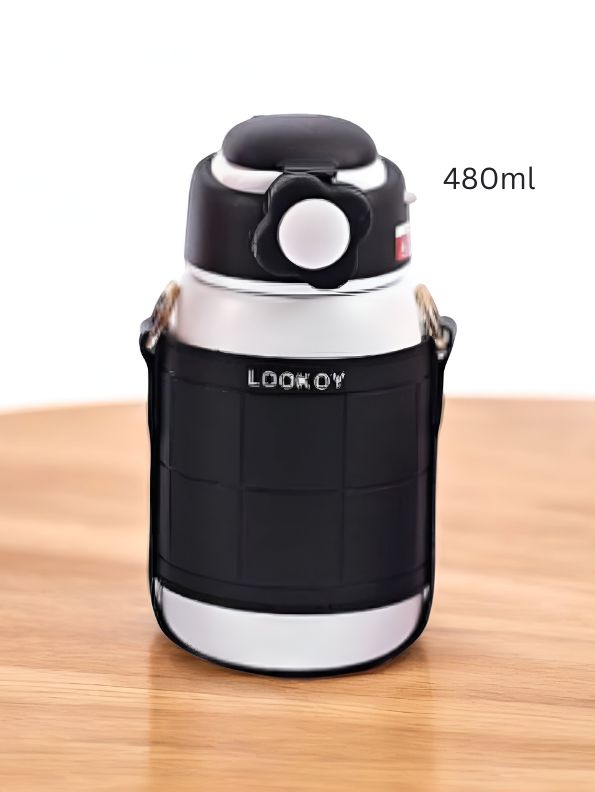 Black - Sipzo – 480ml Sipper Bottle for Kids | BPA-Free, Leak-Proof, School-Friendly Design NOV3965.