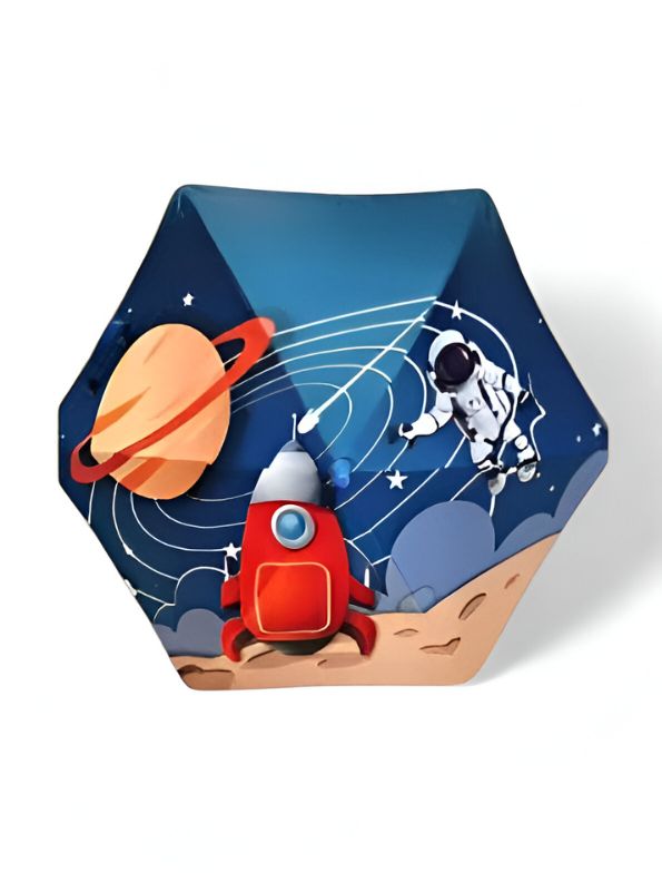 SkyShield – 50cm Cute Space-Themed Umbrella for Children NOV9690.