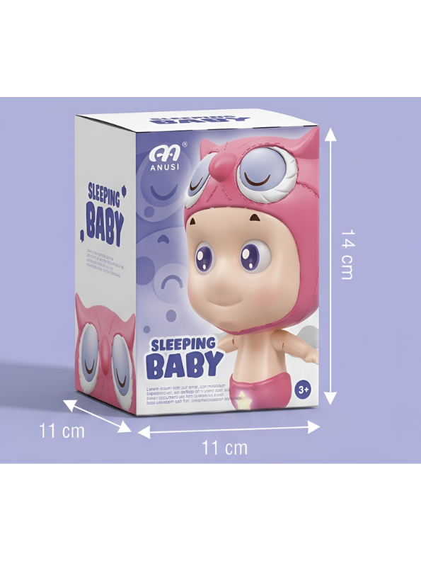 Sleeping Baby Electronic Toy | Pink Owl Infusion Night Light & Walking Doll TV7170.