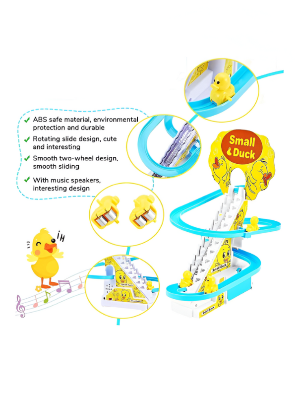 Small Duck Racing Track Toy for Kids | Duck Slide with Music & LED Lights | Fun Interactive Gift for Toddlers LMI15329.