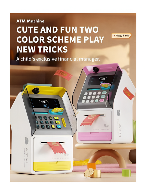 Smart ATM Piggy Bank for Kids – Face Recognition Money Saving Box Educational Toy for Kids LMI15689.