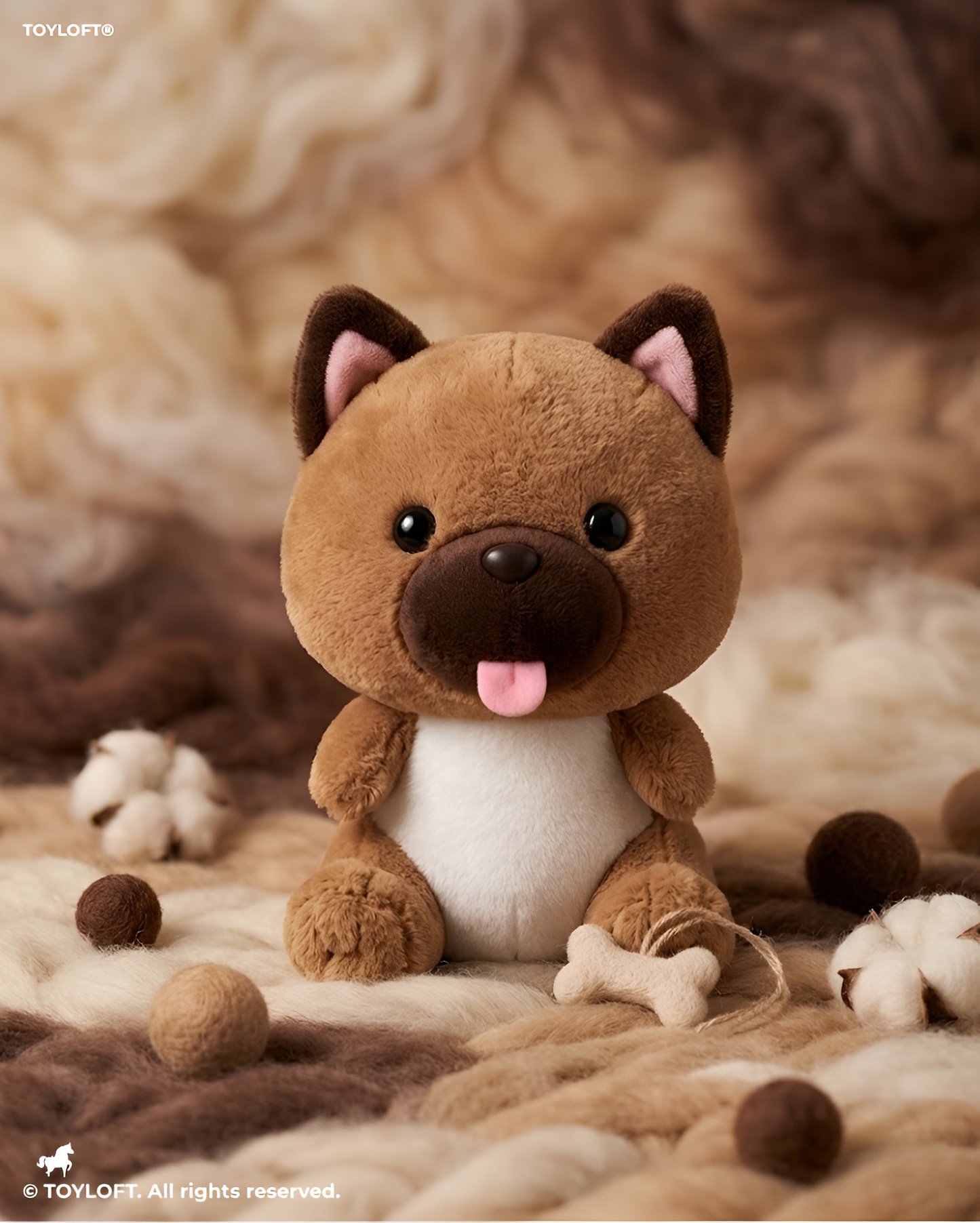 Soft Brown Puppy Plush Toy 9-Inch ST14166.
