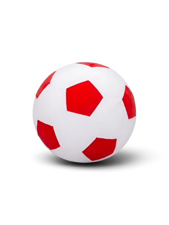 Soft Plush Red Soccer Ball – 7-Inch Stuffed Football Toy for Kids ST14657