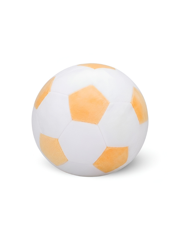 Soft Plush Soccer Orange / White Ball – 7-Inch Stuffed Football Toy for Kids ST14657