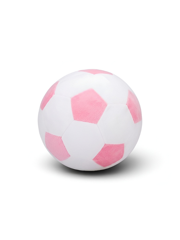 Soft Plush Soccer Pink / White Ball – 7-Inch Stuffed Football Toy for Kids ST14657.