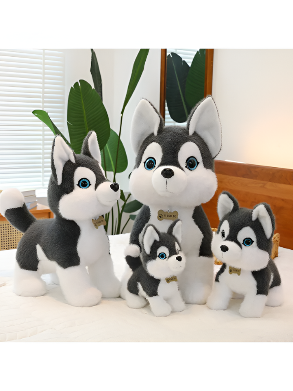 Soft Siberian Husky Stuffed Animal 26cm – Cute Standing Puppy Plush Toy ST15887.