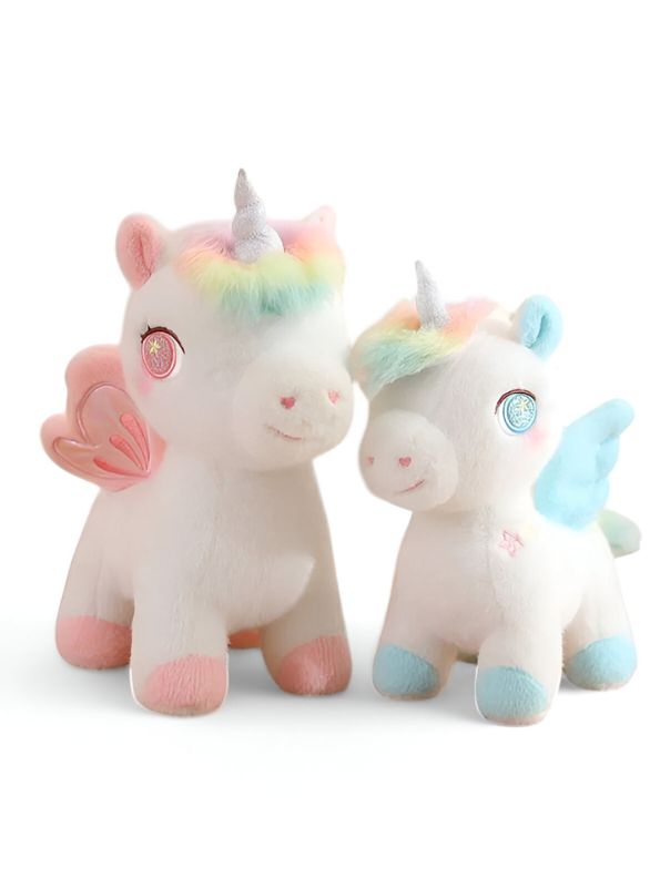 Blue - Soft Unicorn Flying Horse Plush Toy – Adorable & Cuddly Stuffed Animal Gift - MS14563.