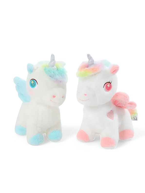 Blue - Soft Unicorn Flying Horse Plush Toy – Adorable & Cuddly Stuffed Animal Gift - MS14563.