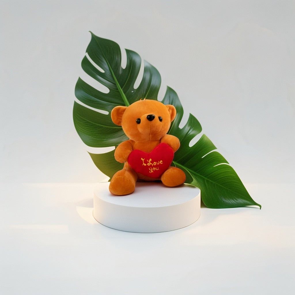 Cute Brown Teddy Bear with Red "I Love You" Heart - Perfect Valentine's Day & Anniversary Gift LMI11922