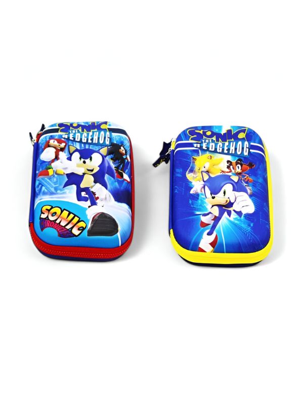 SonicRush – 3D Sonic Runner Pouch for Kids | Single Chain Pencil Case | Fast & Fun Cartoon Stationery Bag NOV7500.