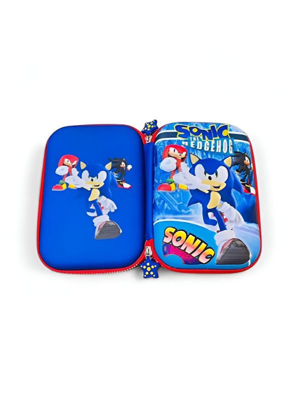 SonicRush – 3D Sonic Runner Pouch for Kids | Single Chain Pencil Case | Fast & Fun Cartoon Stationery Bag NOV7500.